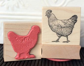 Chicken rubber stamp from oldislandstamps