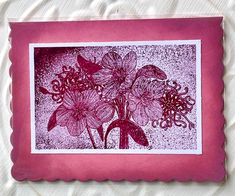 Floral NYC Subway mosaic rubber stamp from oldislandstamps image 4