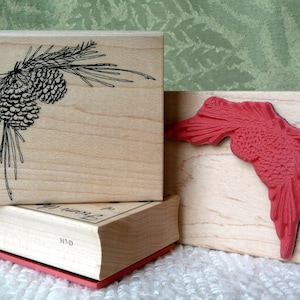 Corner Pinecones rubber stamp from oldislandstamps