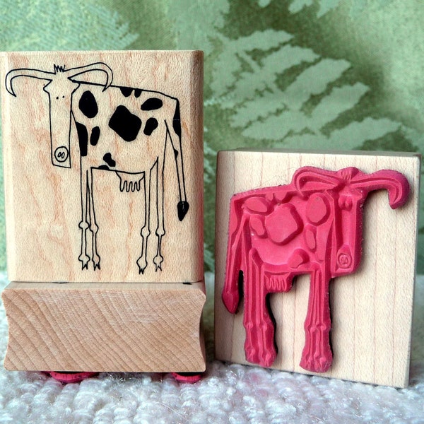 Cow rubber stamp from oldislandstamps