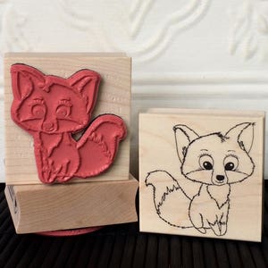 Foxy rubber stamp from oldislandstamps