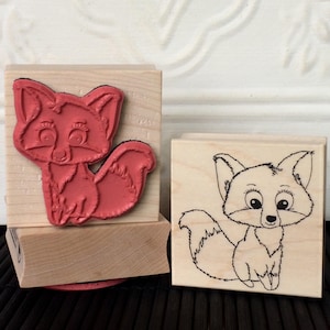 Foxy rubber stamp from oldislandstamps