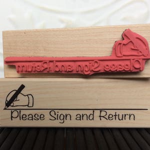 Gelieve te ondertekenen en terug te keren rubber stempel van oldislandstamps