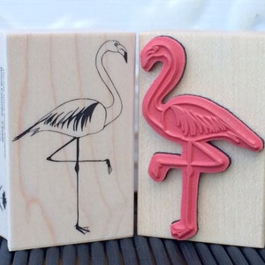 Flamingo rubber stamp from oldislandstamps