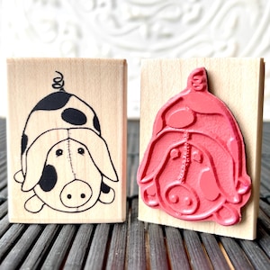 Sello de goma de juguete de bebé Piggy de peluche de oldislandstamps