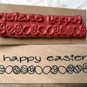 Happy Easter eggs rubber stamp from oldislandstamps