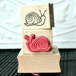 Snail rubber stamp from oldislandstamps image 1