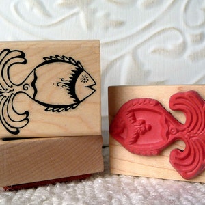 Funky Fish rubber stamp from oldislandstamps