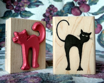 Black Cat rubber stamp from oldislandstamps