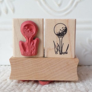 Sello de goma Golf Tee de oldislandstamps