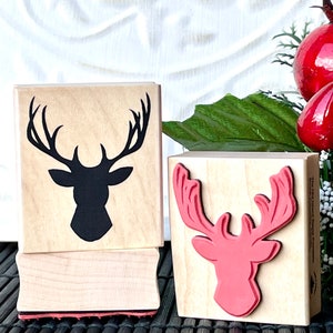 Deer antlers rubber stamp from oldislandstamps image 2