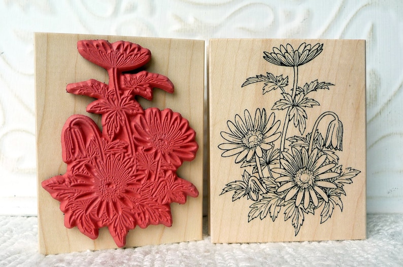 Windflowers rubber stamp from oldislandstamps