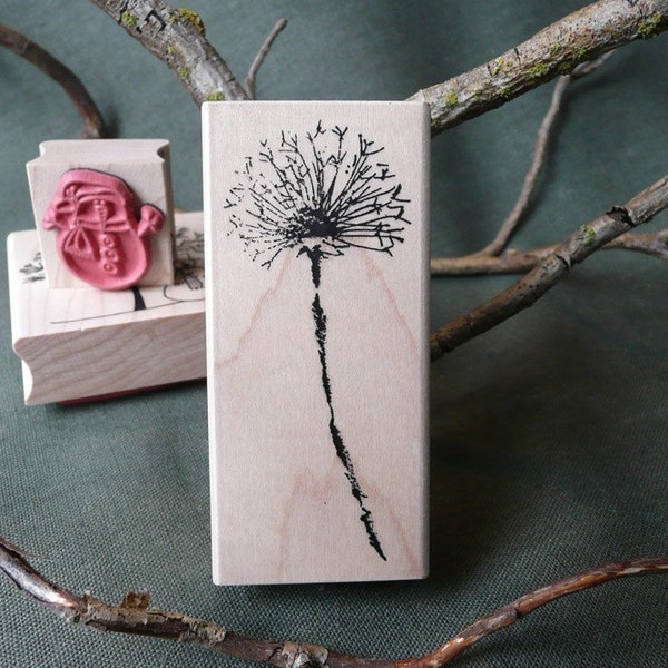 Dandelion rubber stamp from oldislandstamps