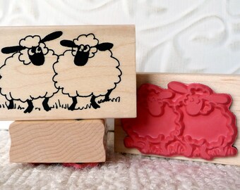 Sheep rubber stamp from oldislandstampstamps