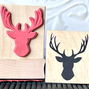 Deer antlers rubber stamp from oldislandstamps image 3