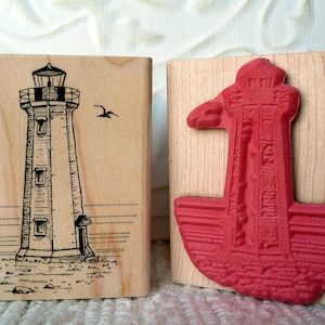 Lighthouse rubber stamp from oldislandstamps