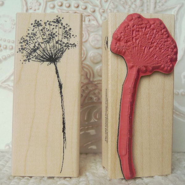 Lacey -  Queen Anne's Lace rubber stamp from oldislandstamps
