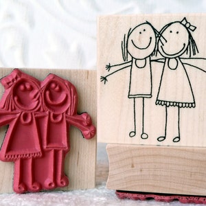 Lily und Lucy Rubber Art Stempel von oldislandstamps
