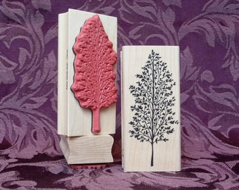 Tall tree rubber stamp from oldislandstamps