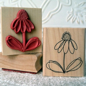 Bumble Bloom rubber stamp from oldislandstamps