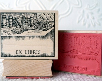 Ex Libris bookplate rubber stamp from oldislandstamps