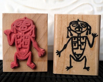 Petroglyph rubber stamp from oldislandstamps