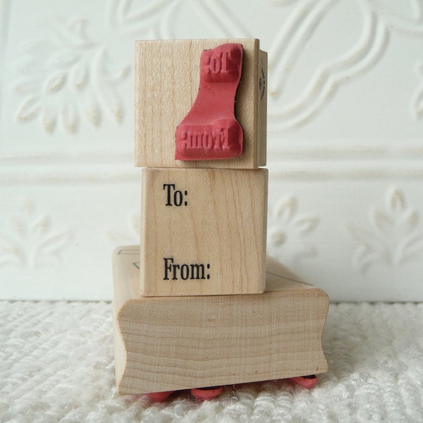 To/From text rubber stamp from oldislandstamps