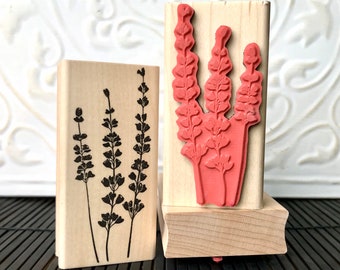 Silhouette Lavender rubber stamp from oldislandstamps