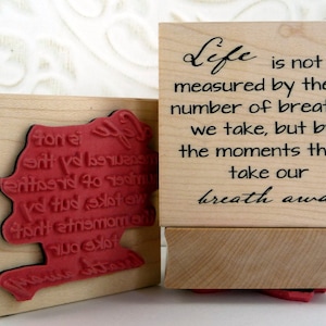 oldislandstamps の「Life's Moments」テキスト ゴム印