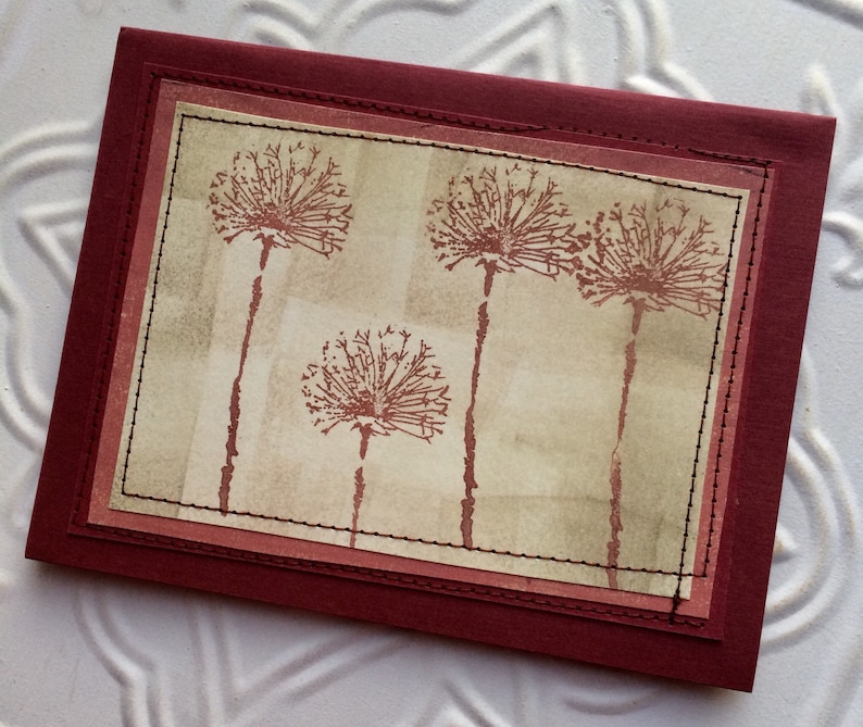 Dandelion Rubber Stamp From Oldislandstamps Etsy