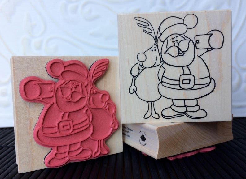 Santa Selfie rubber stamp from oldislandstamps