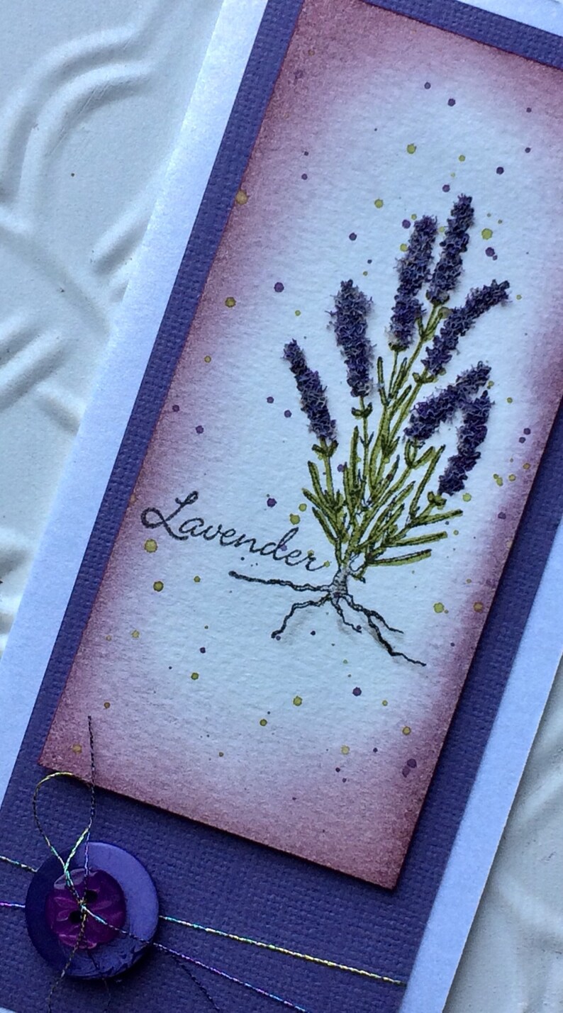 Lavender Rubber Stamp From Oldislandstamps Etsy