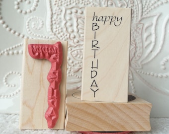Sello de goma "Feliz cumpleaños" de oldislandstamps