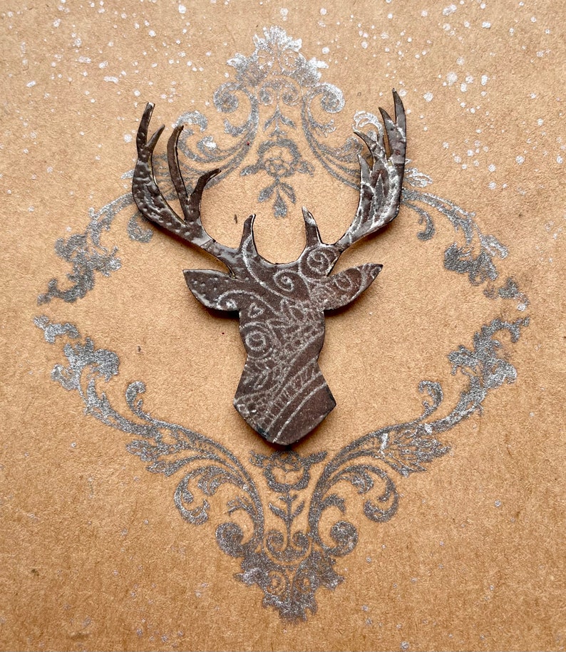 Deer antlers rubber stamp from oldislandstamps image 6