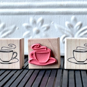 Cuppa coffee or tea rubber stamp from oldislandstamps