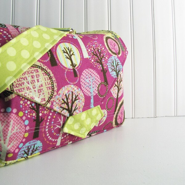 Stroller Bag with Changing Pad - Messenger Diaper Bag - Tree Hugger - Ready to Ship