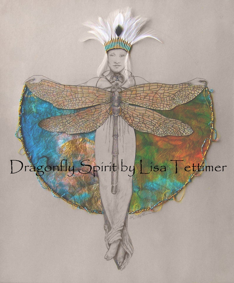 Dragonfly Art, Dragonfly Spirit Art Print image 1