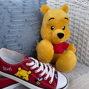 Disney Winnie The Pooh Inspired Peek A Boo Canvas Sneakers Many Colors to Choose From FREE Shipping