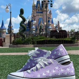 Mickey Mouse Whimsical Canvas Sneakers, Mickey Mouse Shoes, Magic Kingdom, Epcot, FREE Shipping image 1