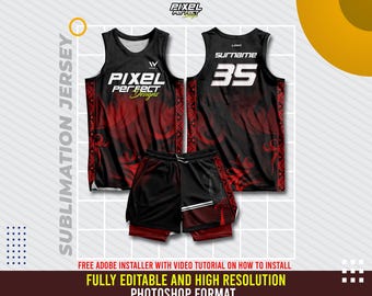 Editable Sublimation Jersey Template | Personalized Sportswear (Digital Download)