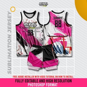 Camiseta de sublimación totalmente personalizada / Ropa deportiva de equipo totalmente editable / Personalizada con nombre y número