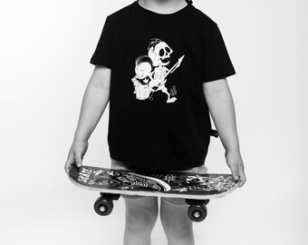 Rock and Roll Skull Kids T-Shirt | Gothic Alternative Clothing