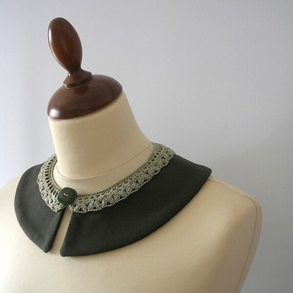 Fabric and Crochet Collar