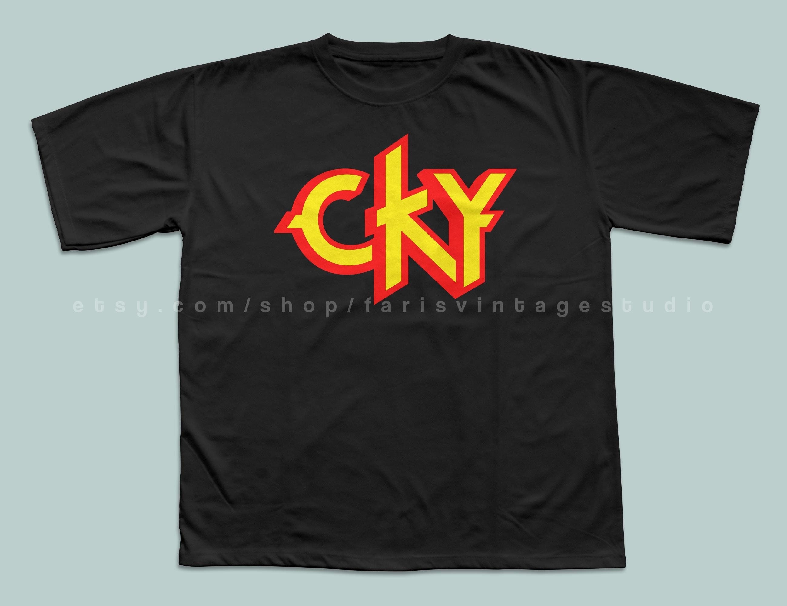 ヴィンテージ✨CKY Tシャツ クラシックロゴ ブルー ヴィンテージ✨CKY Tシャツ クラシックロゴ ブルー ミュージシャン