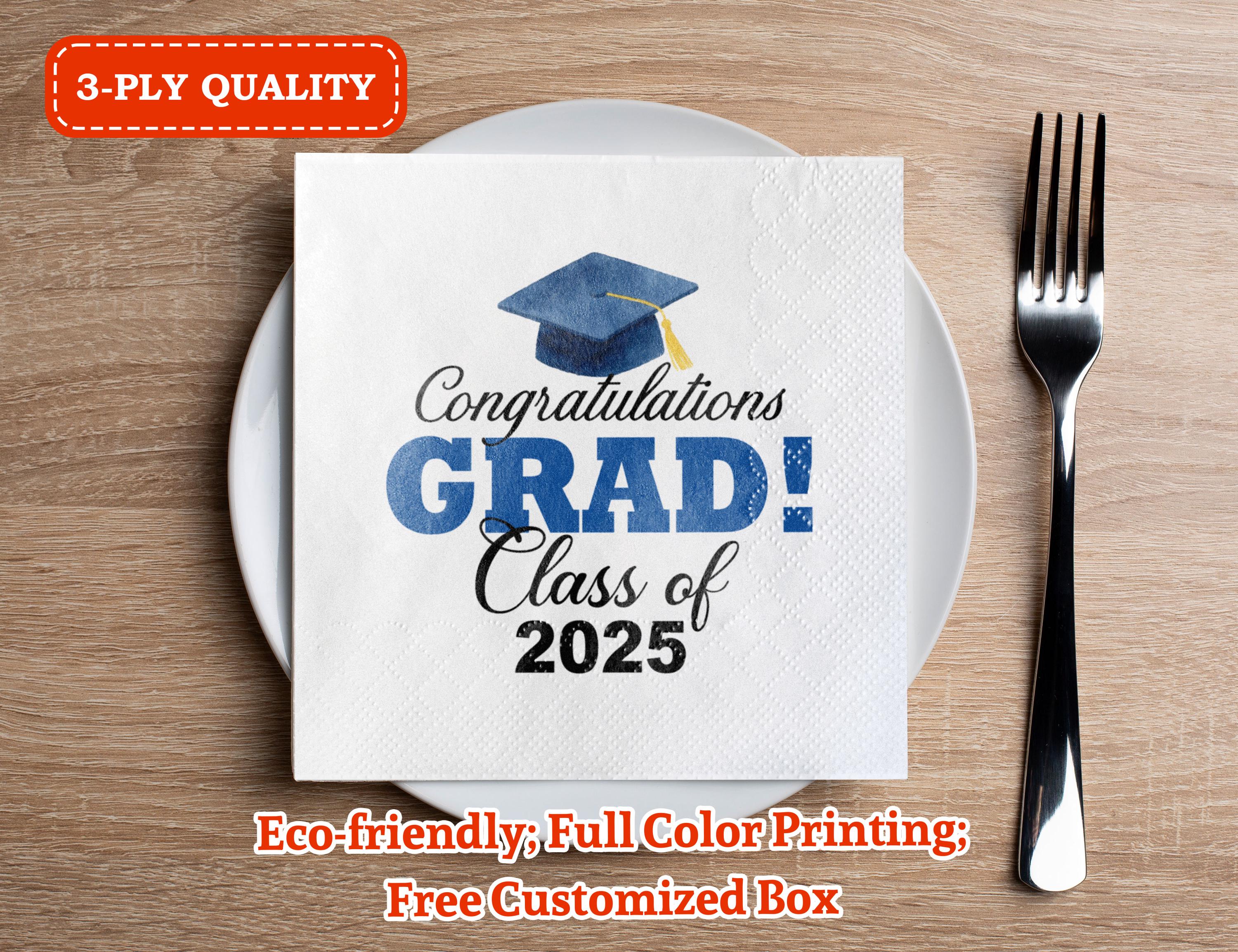 Congratulations Graduation Party Napkins, Class of 2025 Grad Paper ...