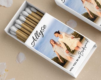 Will You Be My Bridesmaid Proposal Matchboxes, Maid of Honor Proposal Besties Gifts, Personalized Bridal Shower Matches, Bulk Wedding Favors