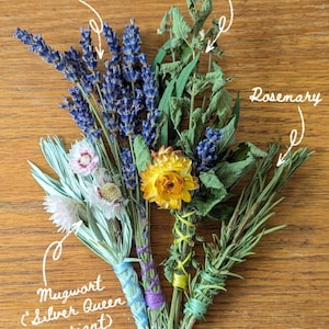 Organic herb smudging bundle - smoke cleansing herbs
