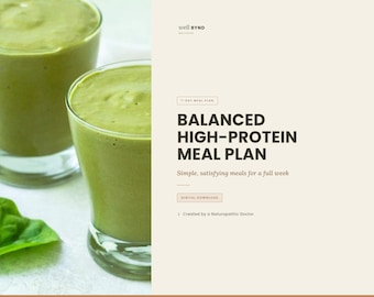 Balanced High-Protein Meal Plan | 7-Day Recipes & Grocery List PDF