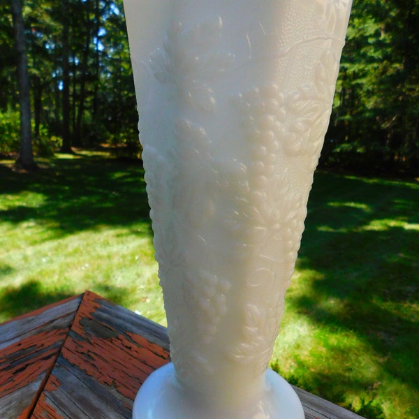 Vintage große Milchglas Vase