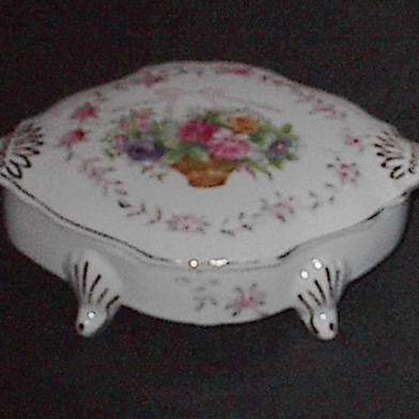 Footed China Trinket Holder